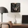 Dieren - Wolf - Portret - Zwart - Bruin plexiglas 5mm klein -sfeer6