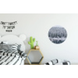 Bos - Reflectie - Meer - Winter - Serene Wandcirkel aluminium klein -kinderkamer
