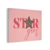 Star girl - Roze - Panter - Ster PET vilt klein -3d