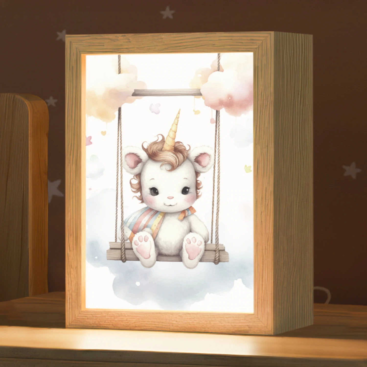 Eenhoorn - Dier - Kinderen - Unicorn Light Box met kabel klein -zzz_3d_website