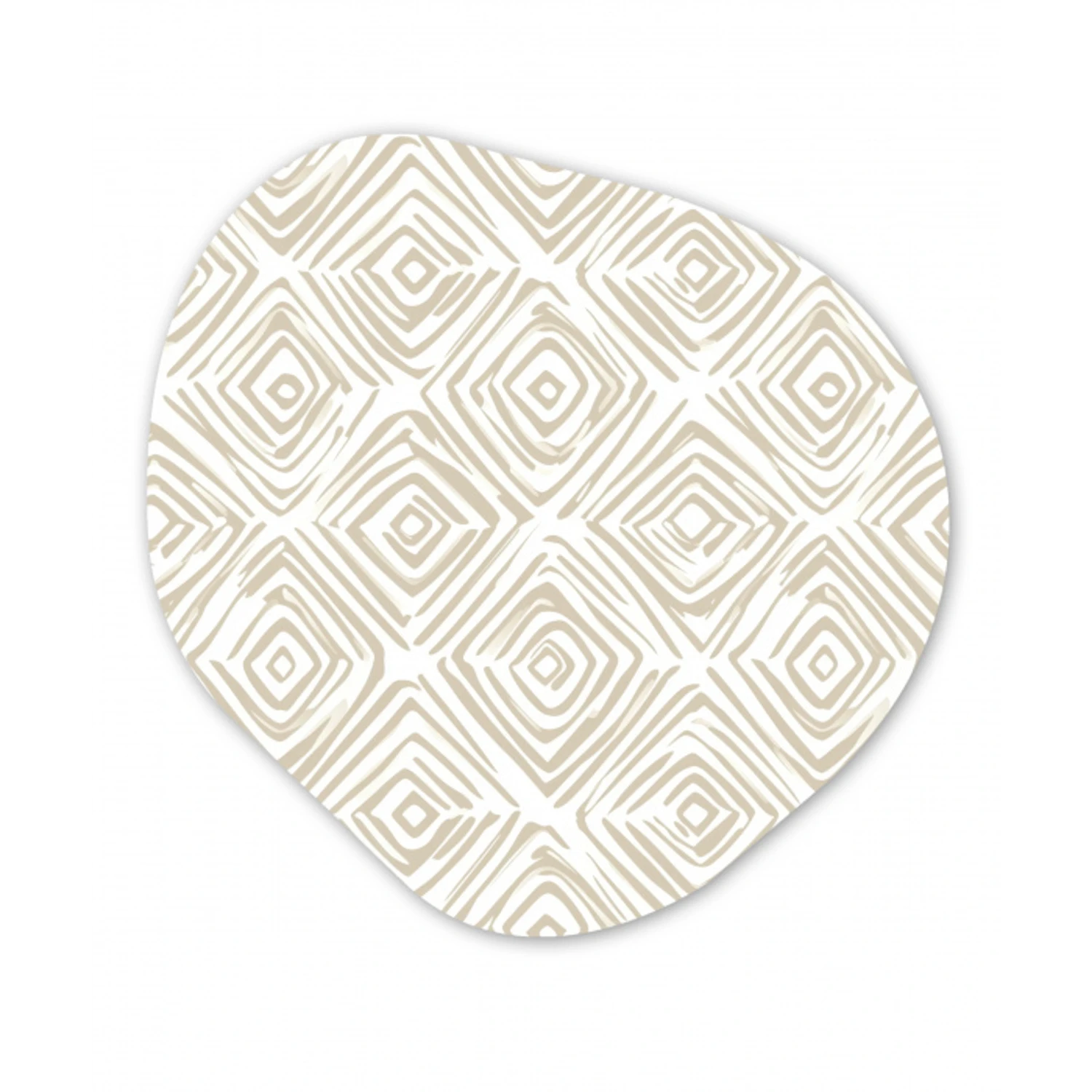 Abstract - Ruit - Beige Wandcirkel Organisch Forex 3mm klein 629 -3d