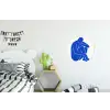 Lichaam - Abstract - Blauw Wandcirkel aluminium klein -kinderkamer