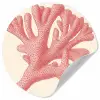 Koraal - Stipjes - Roze Wandcirkel behangsticker klein -3d