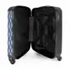 Barok patroon blauw NBS - Handbagage koffer - Kinderen Unisex middel -binnenkant