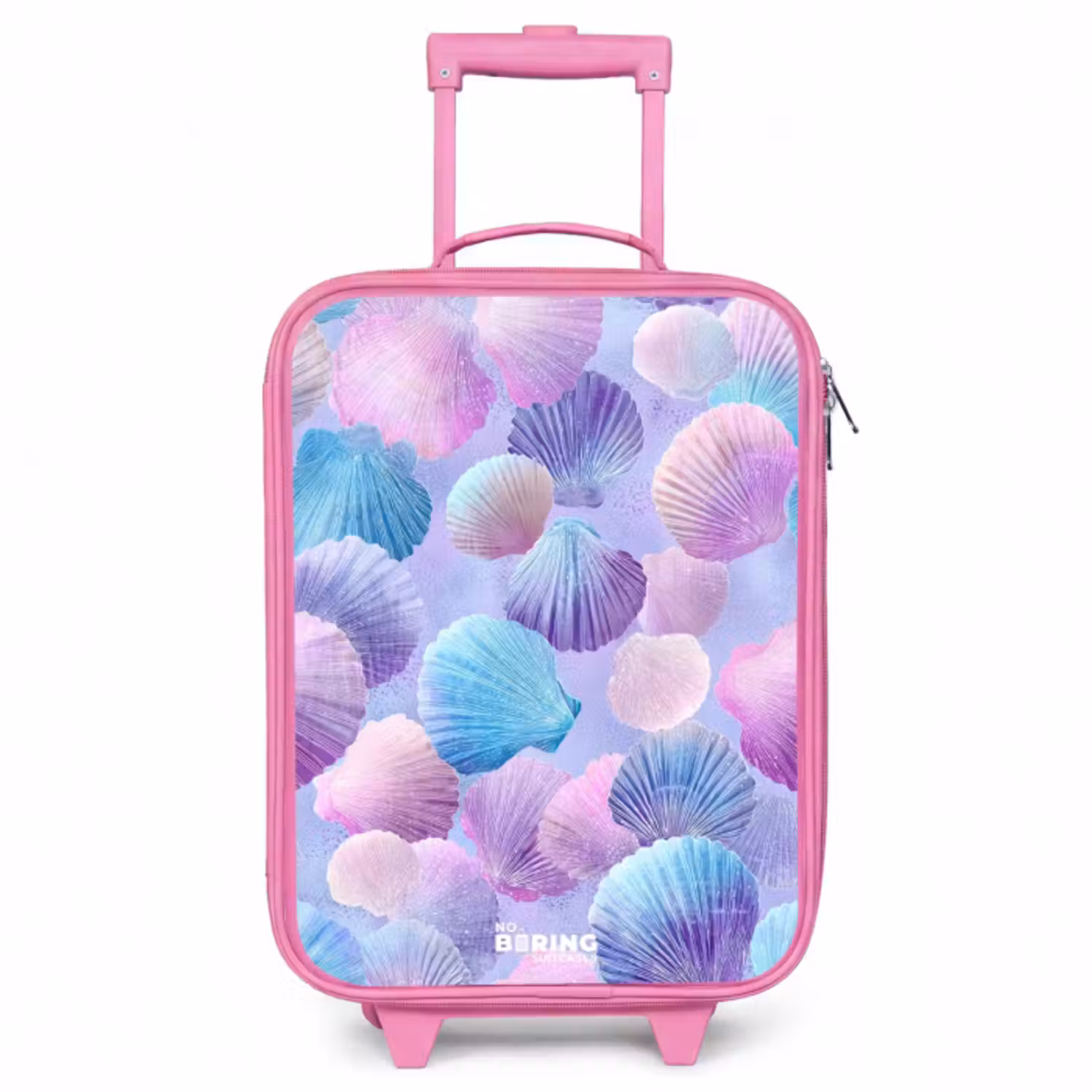 Kinderkoffer - Roze - Gekleurde schelpen op een paarse achtergrond