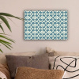 Patroon - Symmetrisch - Blauw canvas 2cm klein 34 -sfeer1