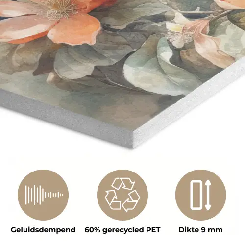 Toekan - Vogels - Bloemen - Tak PET vilt klein -closeup_NL