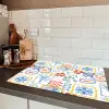 Zee - Sfeer - Tomaat -  Mozaïek Inductie beschermer vinyl 3mm klein 276 -sfeer3
