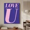 Love - Blauw - Valentijn Textielframe zwart klein -sfeer2