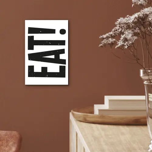 Decoratie - Eten - Zwart - Wit aluminium wit klein -sfeer4