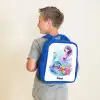 Zeemeermin met blauw schildpad tussen koraal Kinderrugzak - Blauw middel -sfeer2