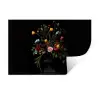 Klassiek - Vaas - Boeket - Bloemen Muursticker klein -3d