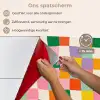 Vierkanten - Kleurrijk - Golvend keuken achterwand spatscherm klein -spatscherm_NL