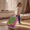 Smiley - Blauw - Geel Kinderkoffer - Roze klein -sfeer1