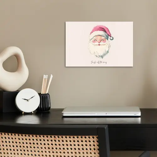 Kerstman - Kerst - Quote - Beige poster papier klein -sfeer1
