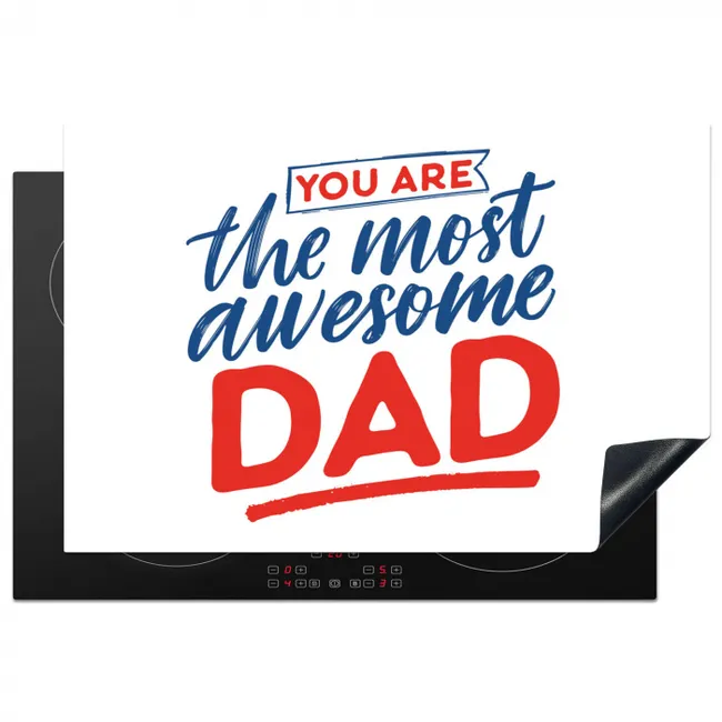 Papa - Vaderdag - Spreuken Inductie beschermer vinyl 3mm klein -3d