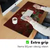 Bloemen - Dieprood - Zonnebril - Vrouw Muismat XXL klein -sfeer3