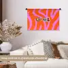 Zebraprint - Grafisch - COOL - Oranje Wandkleed katoen klein -sfeer1
