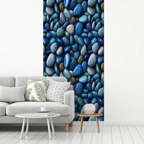 Blauwe - Oceaan - Kiezels fotobehang vinyl groot 64 -woonkamer