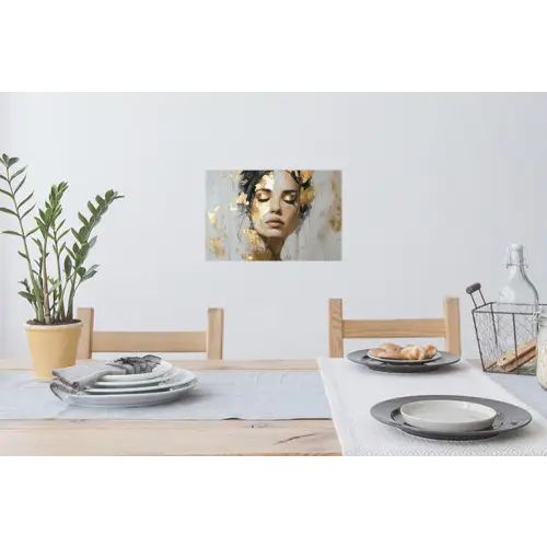 Sierlijk - Vrouw - Goud - Ogen Muursticker klein -eettafel