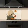 Vormen - Rond - Bladeren - Beige keuken achterwand spatscherm klein -sfeer1