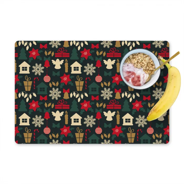 Patroon - Kerst - Symbolen Placemat vinyl groot 368 -zzzproduct_Kitchenyeah-website