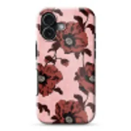 Bloemen - Retro - Rood Toughcase MagSafe Apple iPhone 17 klein 1017 -3d