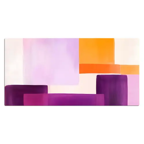 Vlakken - Abstract - Rechthoekig - Oranje Muismat XXL klein -3d_leeg