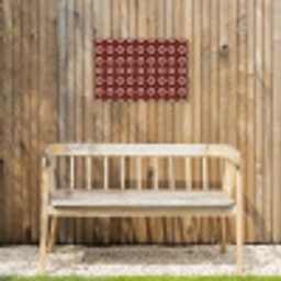Geometrisch - Sierlijk - Bruin Tuinposter op houten frame 2 cm dik klein 845 -sfeer4