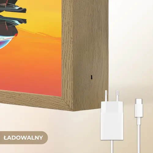 Auto - Race  - F1 - Jongens - Geel - Rood Light Box met batterij (Wandlamp kind) middel -USP_websiteoplaadbaarNL