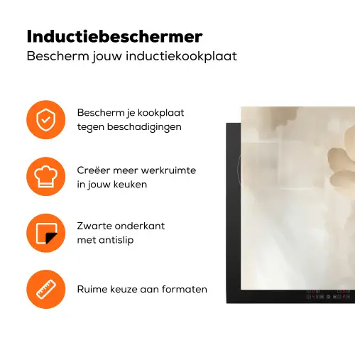 Bloem - Beige - Verf - Schaduw Inductie beschermer vinyl 3mm klein -zzzzzzz-td-ups