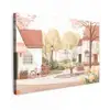 Dorpsplein - Fontein - Tulpen canvas 2cm klein -z3d