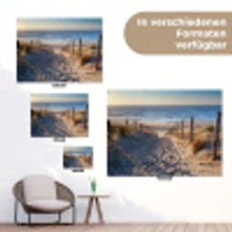 Strand - Zee - Nederland - Duinen - Zon tuinposter los doek klein -Xsfeer9_DE