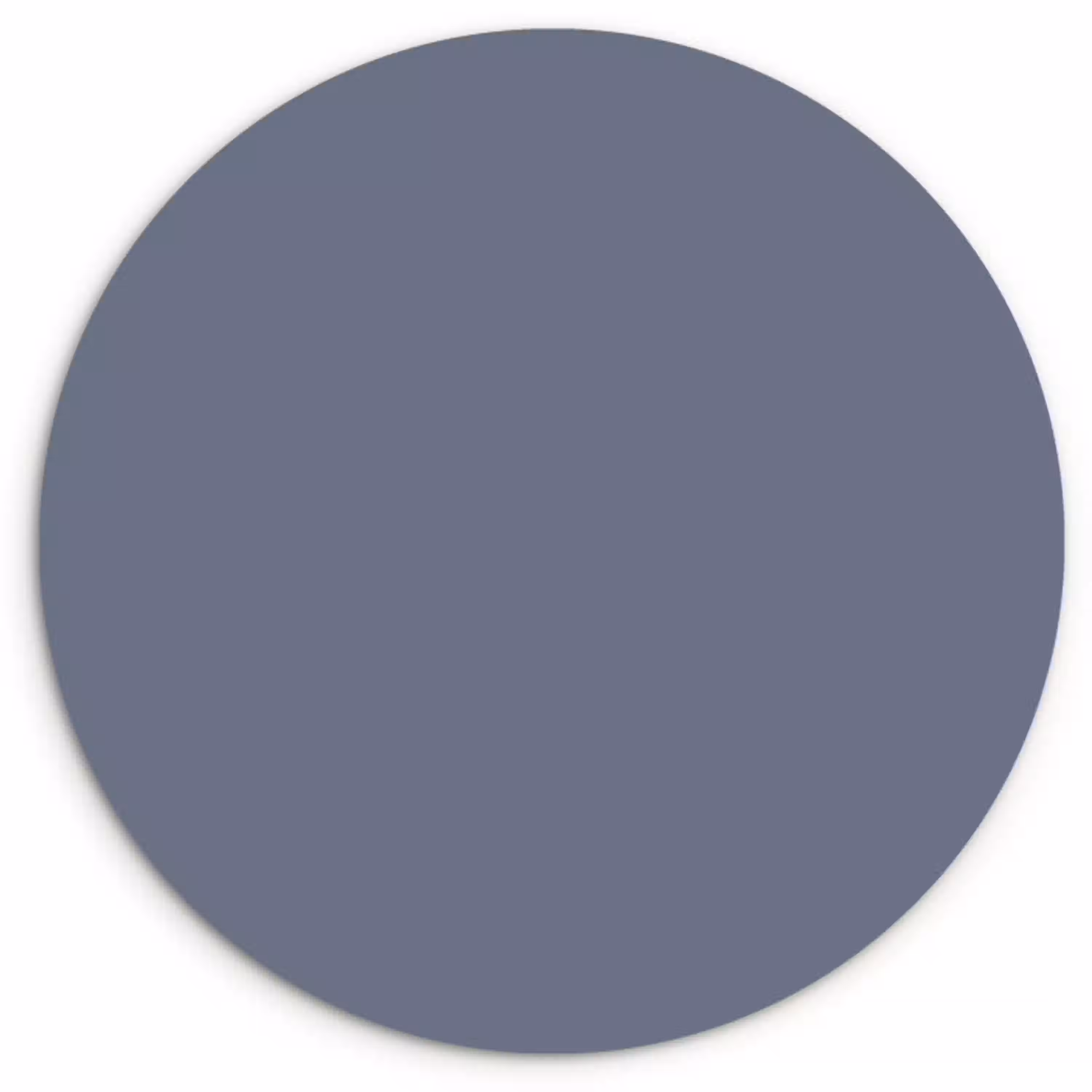 Slate - Whisper - Blauw Wandcirkel kunststof plaat 5mm dik klein 188 -3d