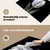 Tulp - Patroon - Blauw Inductie beschemer met haakjes klein -ky-schoon-nl