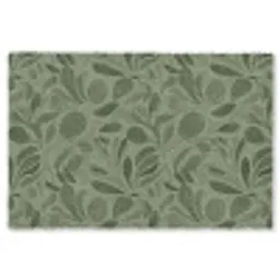 Sereen - Bladeren - Groen Vloerkleed Rechthoek klein 1091 -3d