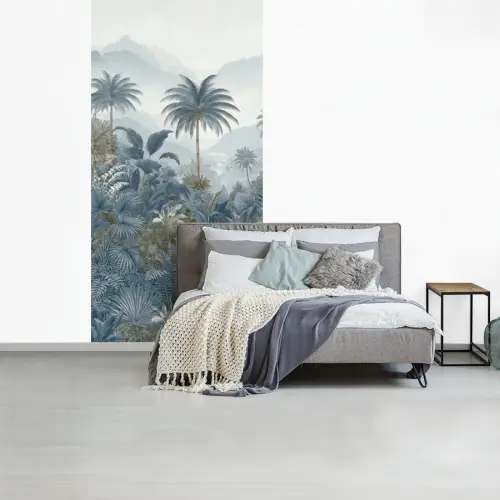 Jungle - Landschap - Blauw fotobehang vinyl groot -slaapkamer