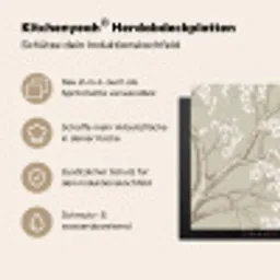 Sereen - Bloesem - Wit Inductie beschemer met haakjes klein -ky-usp-de