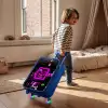 Felroze vierkant boven een natte straat Kinderkoffer - Blauw klein -sfeer1