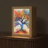 Levensboom - Natuur - Kleurrijk - Boom Light Box met kabel (Tafellamp) klein -z3d_website
