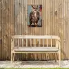 Geschilderd - Abstract - Uil - Bruin Tuinposter op houten frame 2 cm dik klein -sfeer4