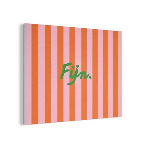 Patroon - Oranje - Fijn - Strepen PET vilt klein -3d
