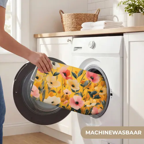 Bloemen - Veld - Geel Badmat klein -USP_WasbaarNL