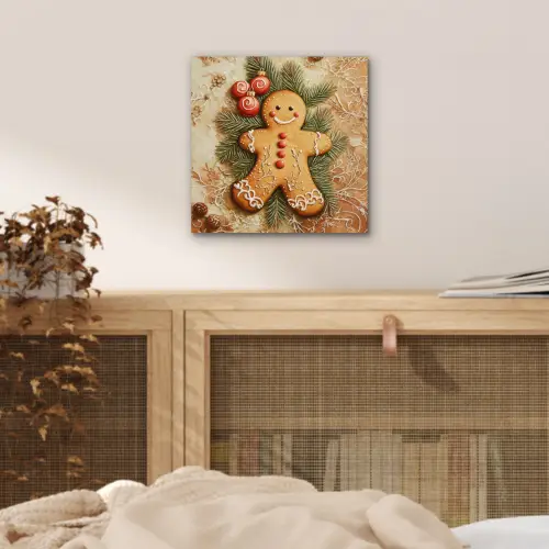 Kerstmis - Koekje - Poppetje - Speculaas aluminium wit klein -sfeer3
