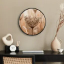 Schermbloem - Droogbloem - Winter - Beige - Minimalistisch Fotolijst rond zonder passe partout klein -sfeer1