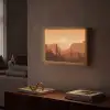 Landschap - Woestijn - Cactussen - Zon Light Box met batterij (Wandlamp) middel -sfeer1