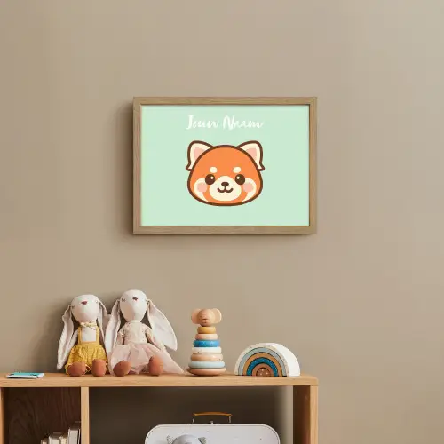 Panda - Groen - Cartoon Light Box met batterij (Wandlamp kind) middel -sfeer2_kind
