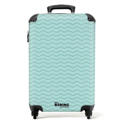 Zee patroon blauw NBS - Handbagage koffer - Kinderen Unisex middel -productfoto_recht
