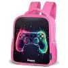 Game - Controller - Kleurrijk Kinderrugzak - Roze middel -schuin