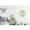Beige - Vintage - Bestek Wandcirkel aluminium klein -kinderkamer